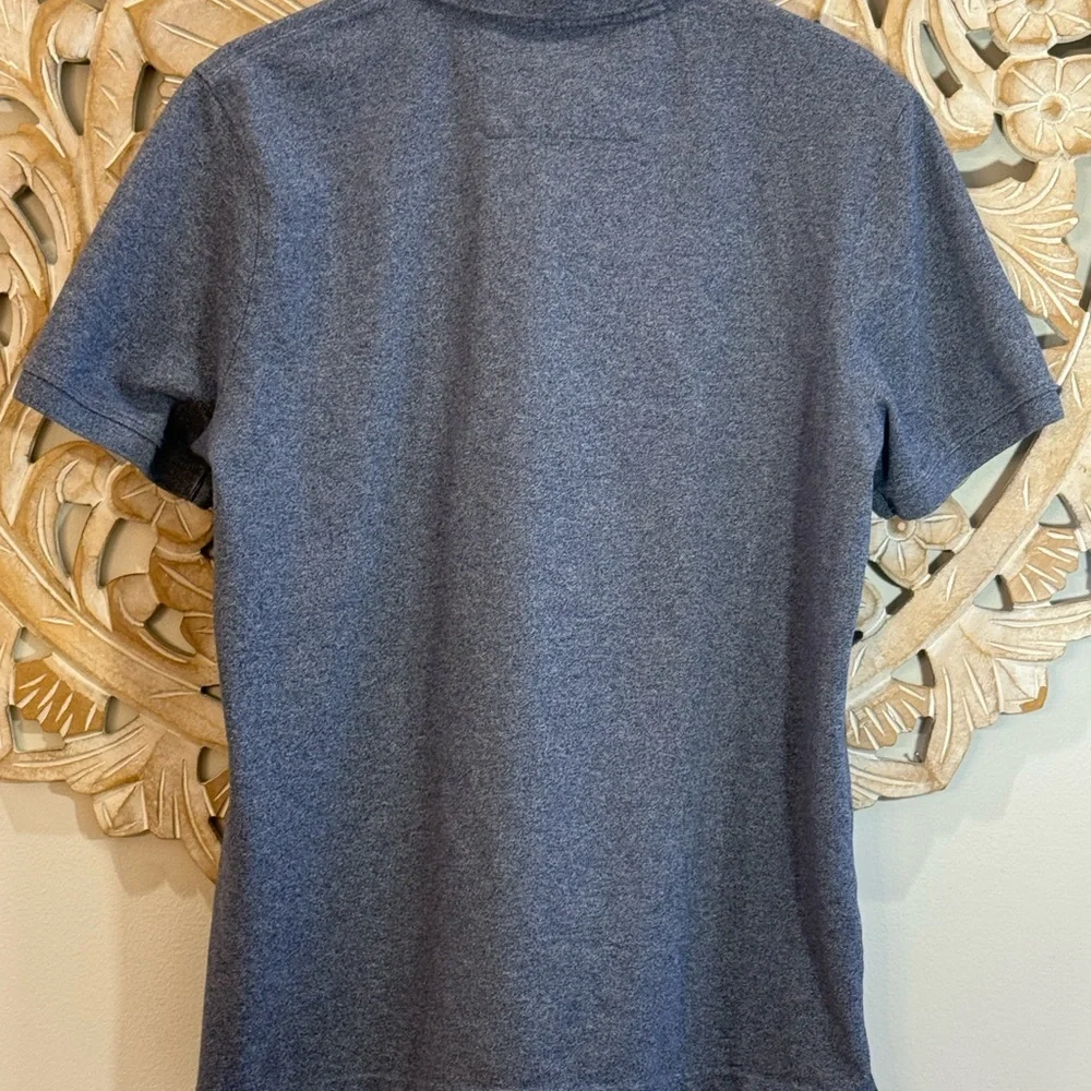 Banana Republic Heathered blue Polo Shirt